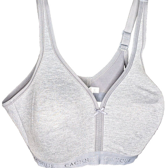 Cacique Bra 46C Grey Gray Lightly Lined No Wire - Picture 1 of 6